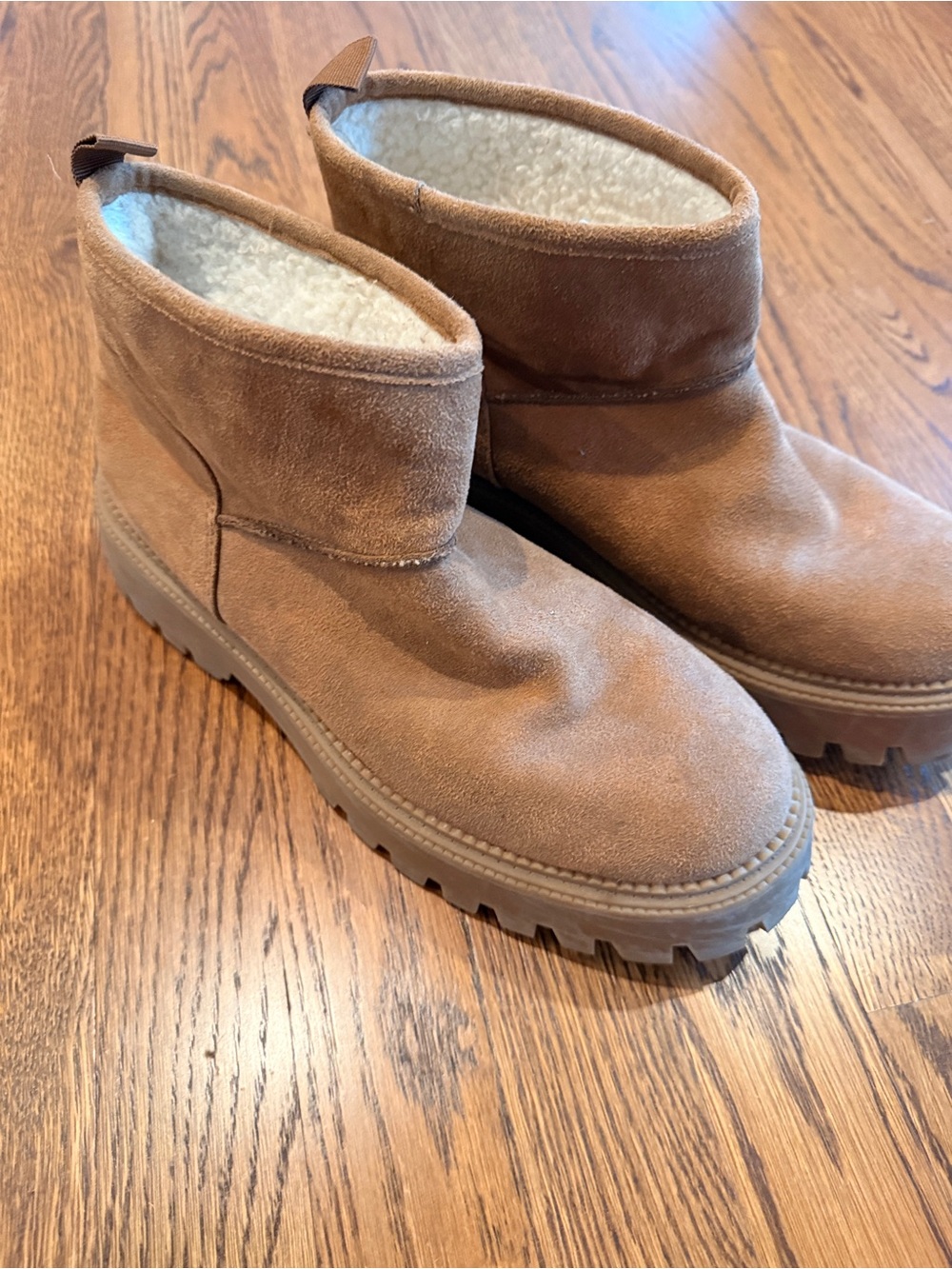 Dolce Vita Suede Shearling-Lined Ankle Boots 90s Y2K ski 9.5